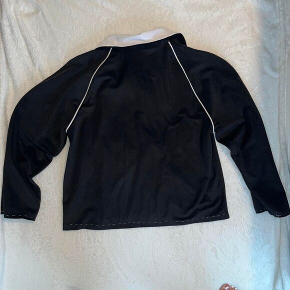 Vintage Women's Black Sportswear Jacket \ Retro 80's Zip-Up Jacket - Picture 7 of 7
